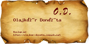 Olajkár Donáta névjegykártya